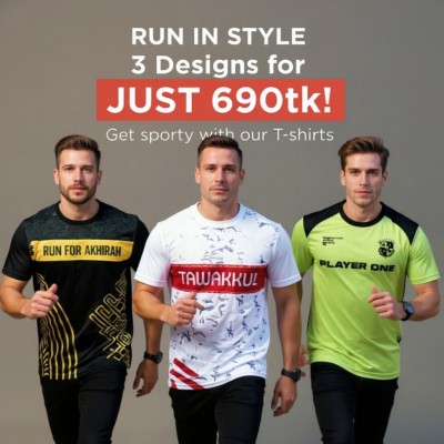 Stylish Sports T-Shirt – 4pcs Offer